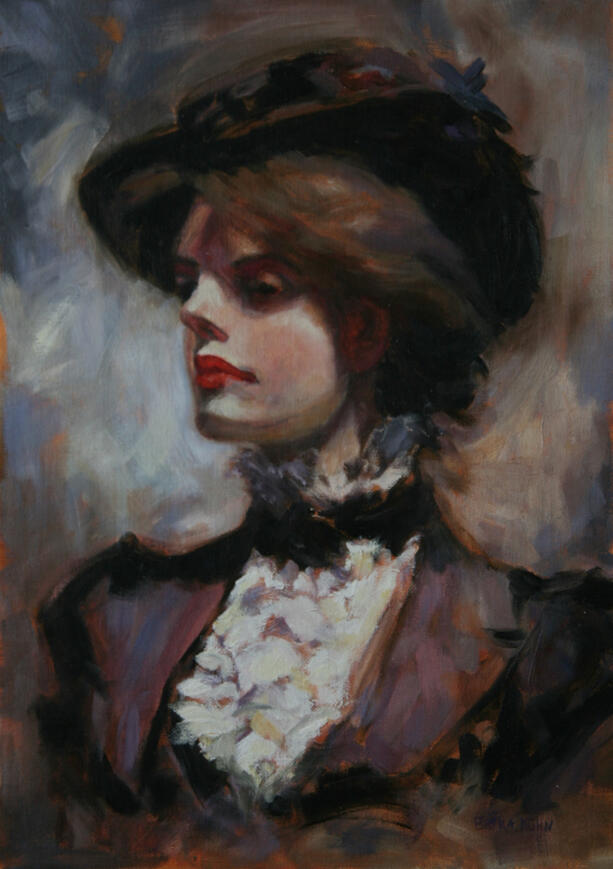 Elegance 29.5cm x 41cm. (Oil on canvas paper)