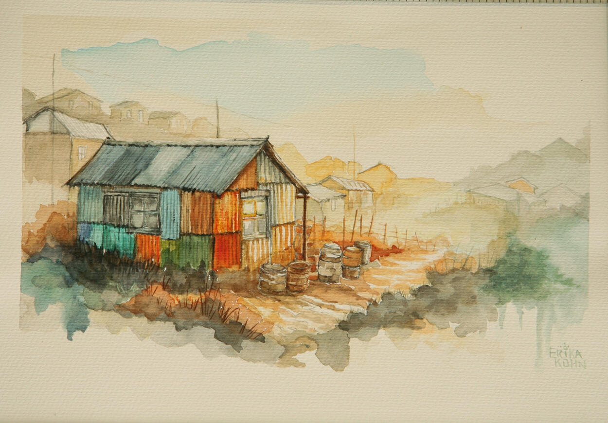 Colourful Township Home 2 21cm x 29.5cm (A4)