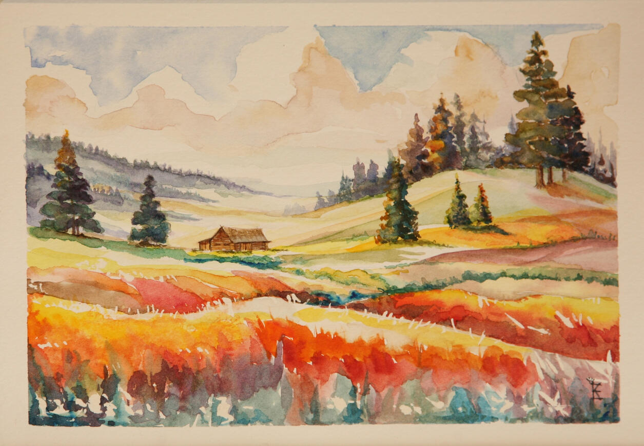 Colourful Landscape 19cm x 27cm