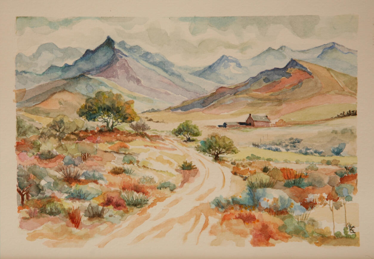 Arid Landscape 1 21cm x 27cm